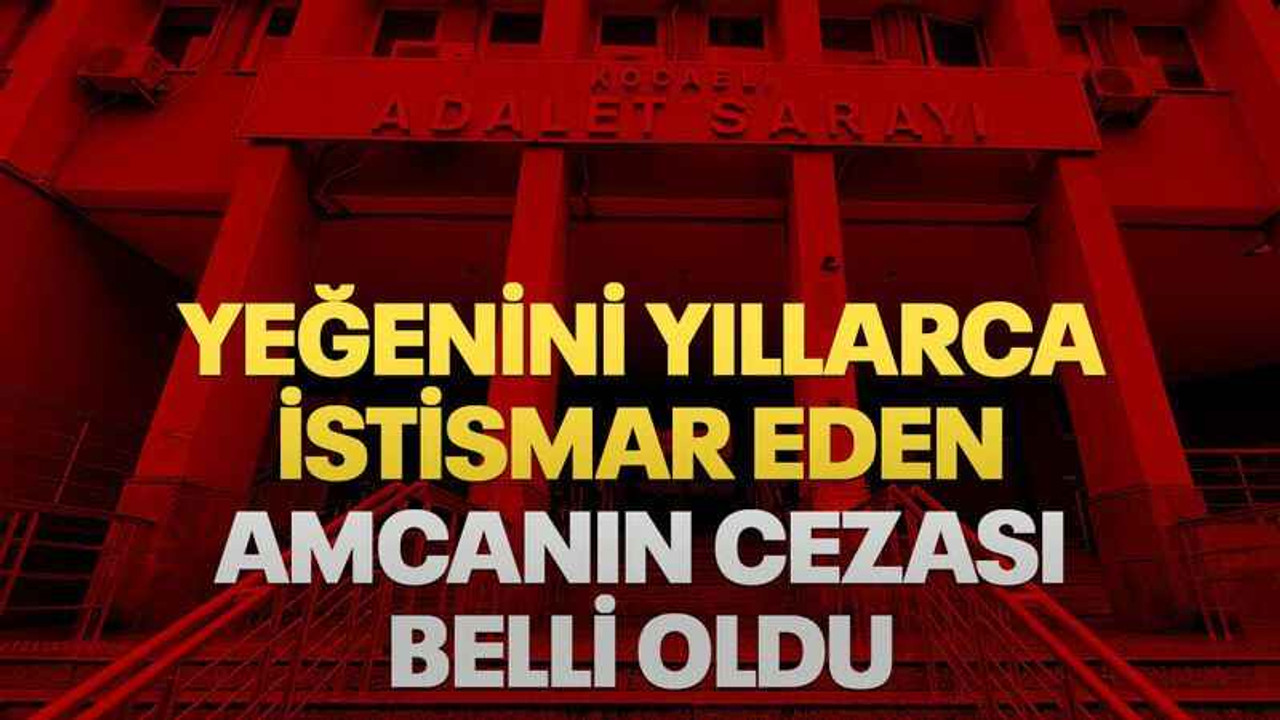 Yeğenini yıllarca istismar eden amcanın cezası belli oldu